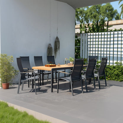 LifestyleGarden Amber 8 Seat Stacking Dining Set