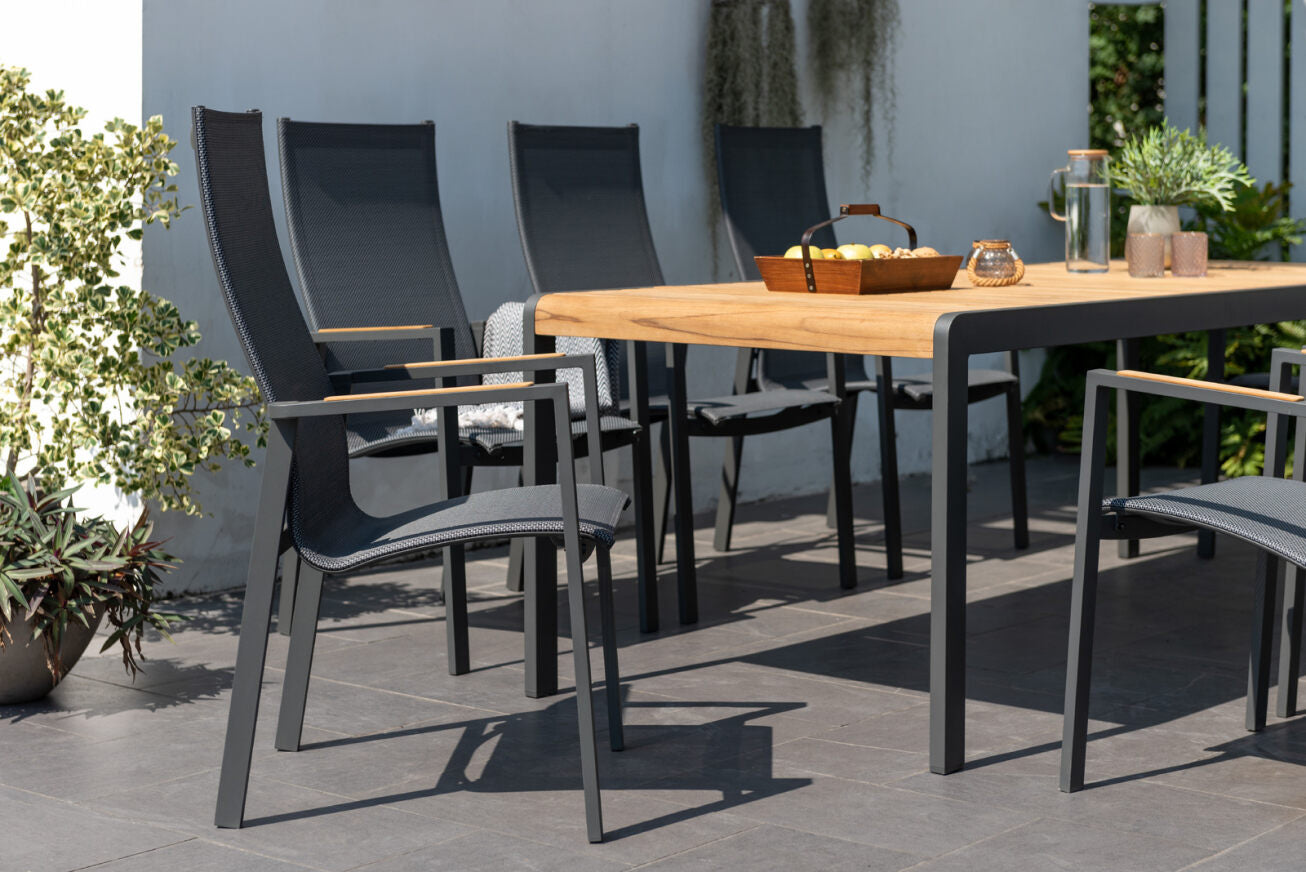 LifestyleGarden Amber 8 Seat Stacking Dining Set