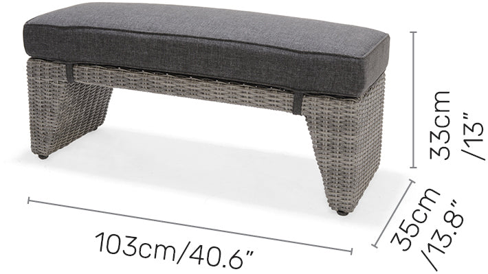 LifestyleGarden Bermuda Picnic Bench Duo Set in Grey