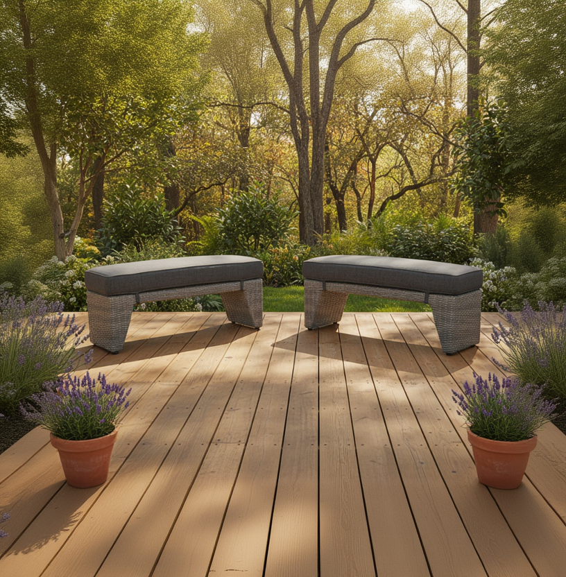 LifestyleGarden Bermuda Picnic Bench Duo Set in Grey