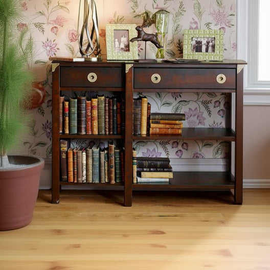 Laura Ashley Balmoral 3 Drawer Triple Console Table in Chestnut