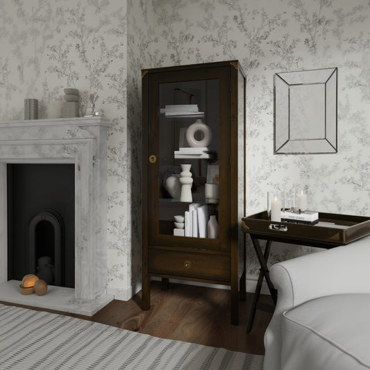 Laura Ashley Balmoral 1 Door 1 Drawer Display Unit in Chestnut