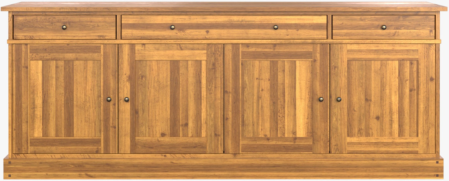 Laura Ashley Garrat Honey 4 Door 3 Drawer Sideboard