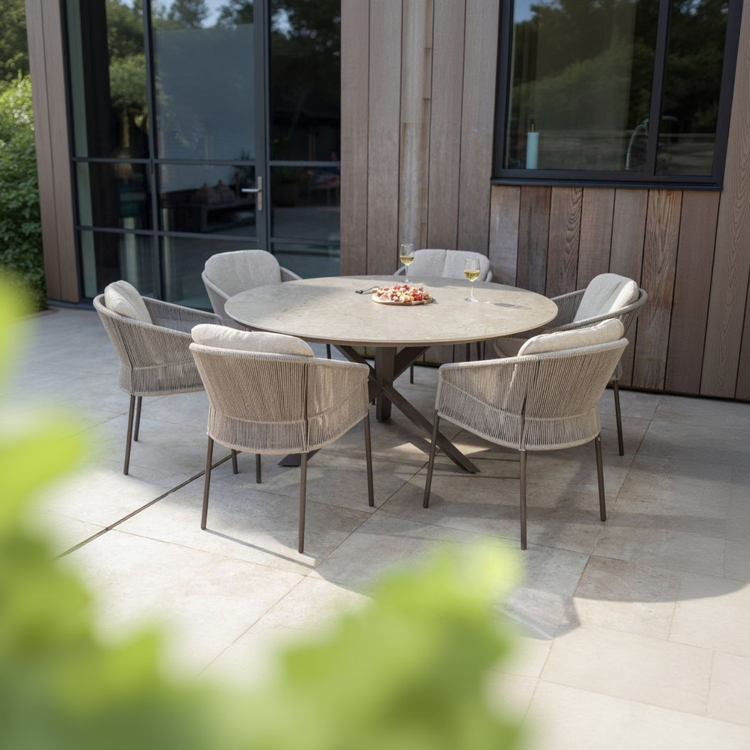 4 Seasons Outdoor Florence 6 Seat Round Dining Set