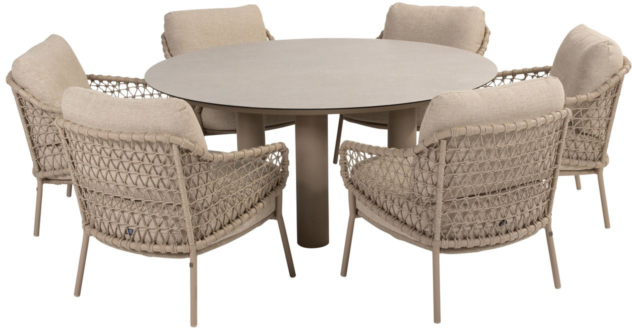 4 Seasons Outdoor Sardinia 6 Seat Round Dining Set