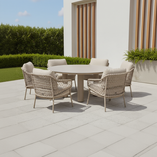 4 Seasons Outdoor Sardinia 6 Seat Round Dining Set