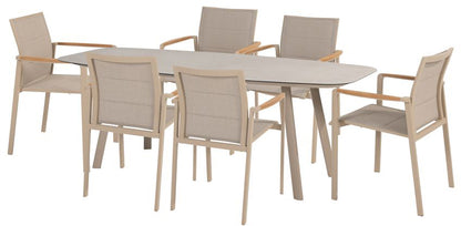 4 Seasons Outdoor Cortina 6 Seat Rectangular Dining Set