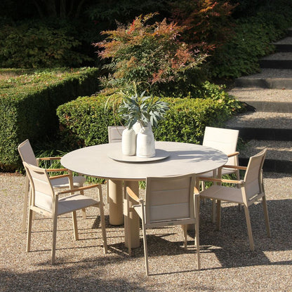 4 Seasons Outdoor Cortina 6 Seat Round Dining Set