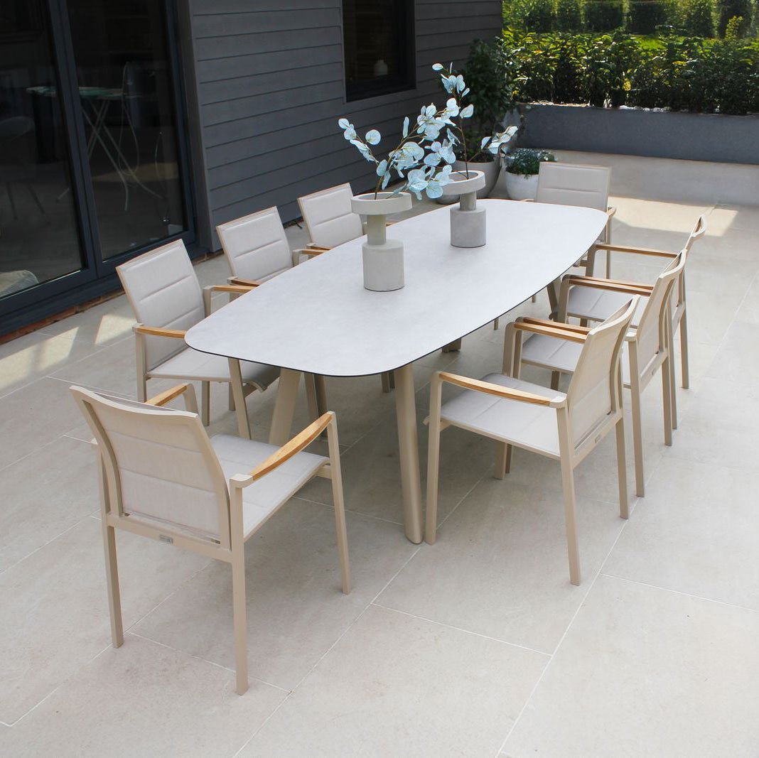 4 Seasons Outdoor Cortina 8 Seat Rectangular Dining Set