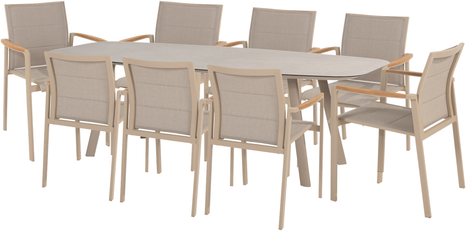 4 Seasons Outdoor Cortina 8 Seat Rectangular Dining Set