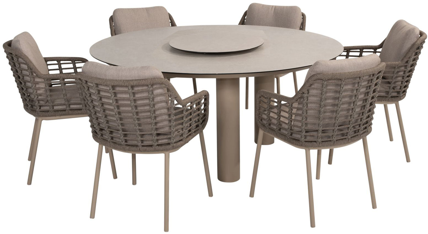 4 Seasons Outdoor Puglia 6 Seat Round Dining Set