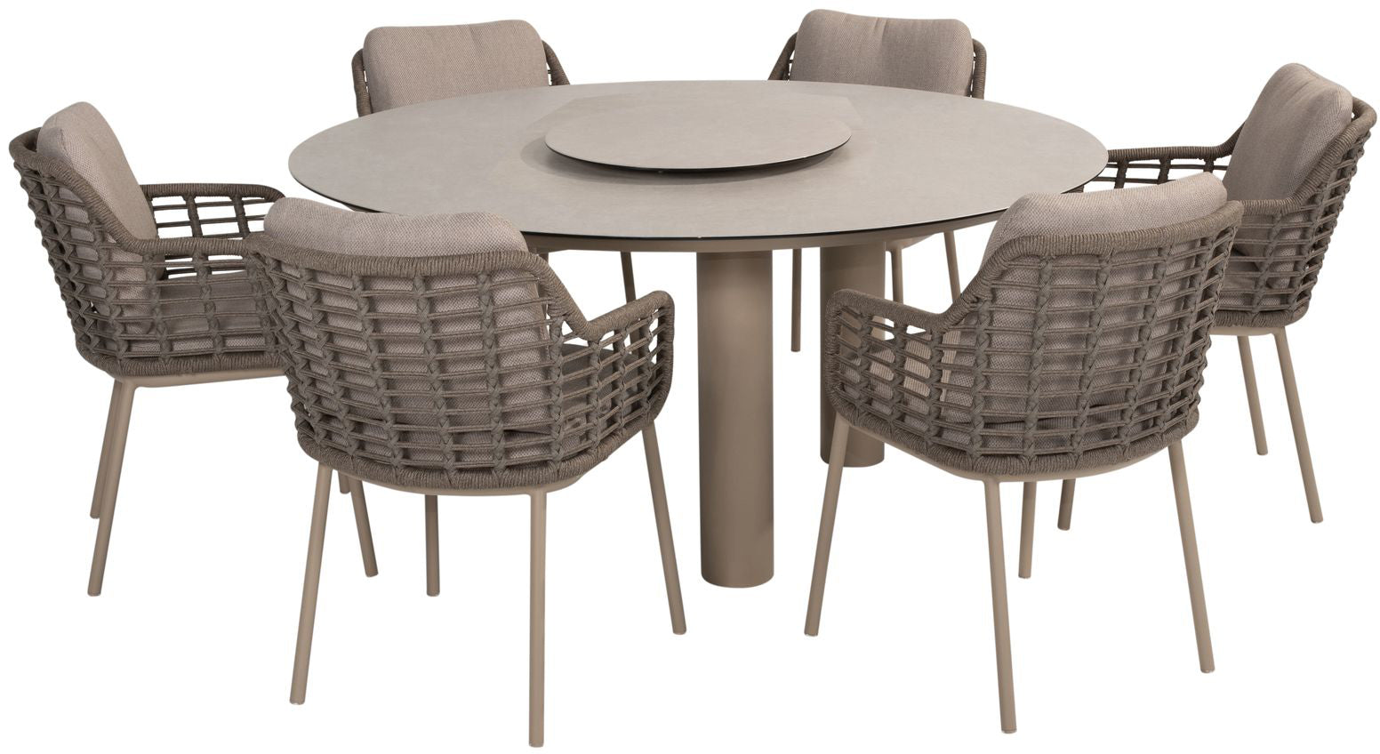 4 Seasons Outdoor Puglia 6 Seat Round Dining Set