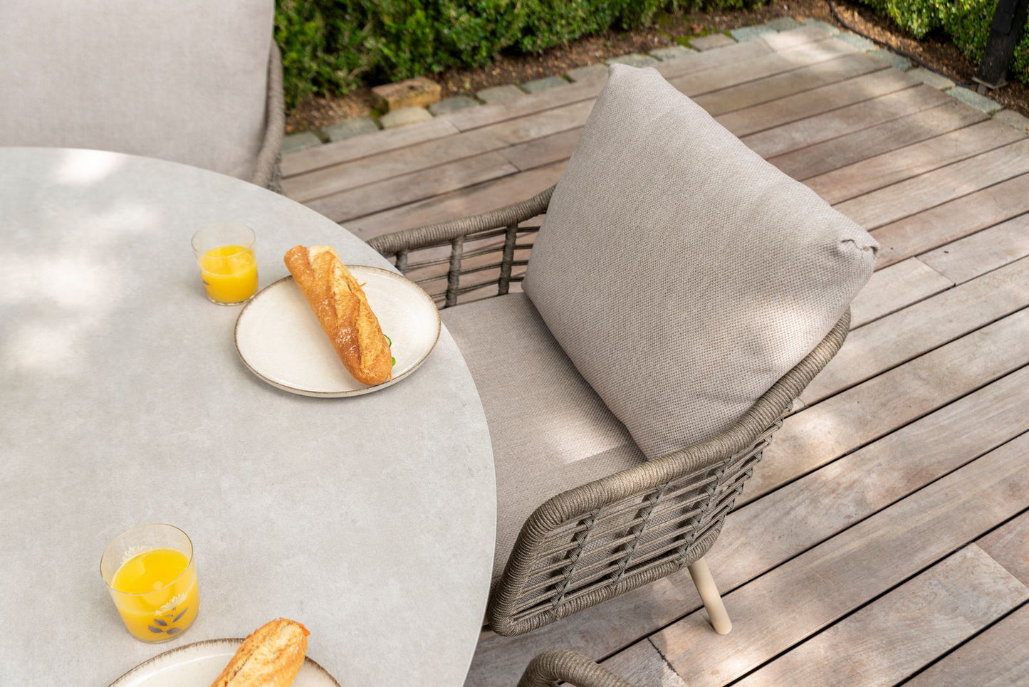 4 Seasons Outdoor Puglia 6 Seat Low Round Dining Set