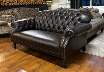 Tetrad Arbroath Petit Sofa in Dark Brown Hide