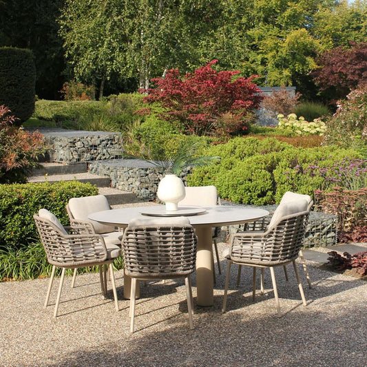 4 Seasons Outdoor Puglia 6 Seat Round Dining Set