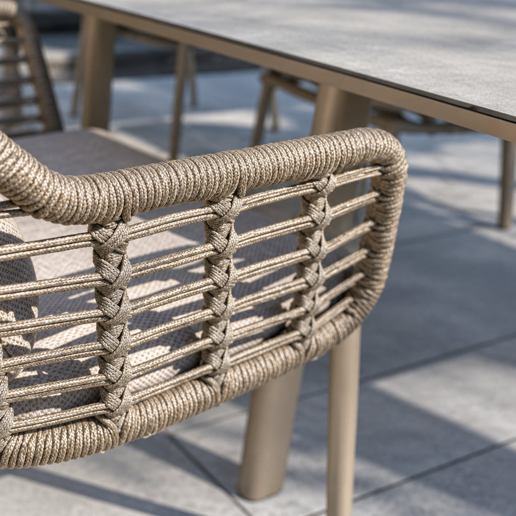 4 Seasons Outdoor Puglia 6 Seat Barrel Dining Set