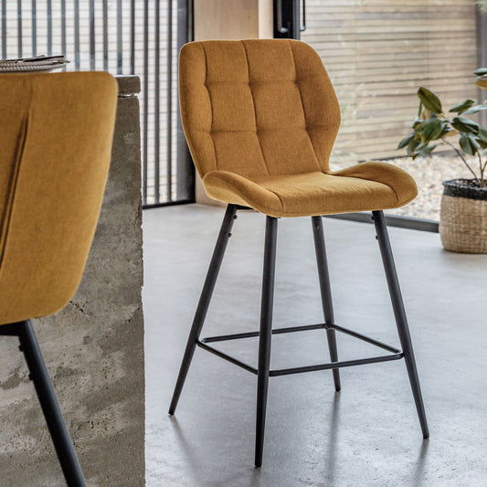 Gallery Direct Pair of Manford Stools in Saffron