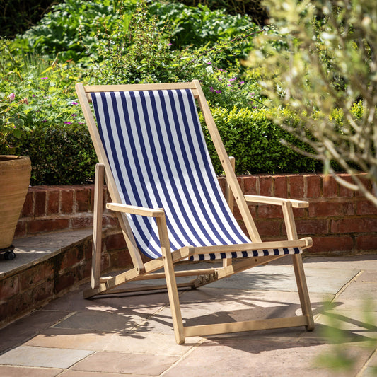 Gallery Direct Navy Stripe Deck Chair