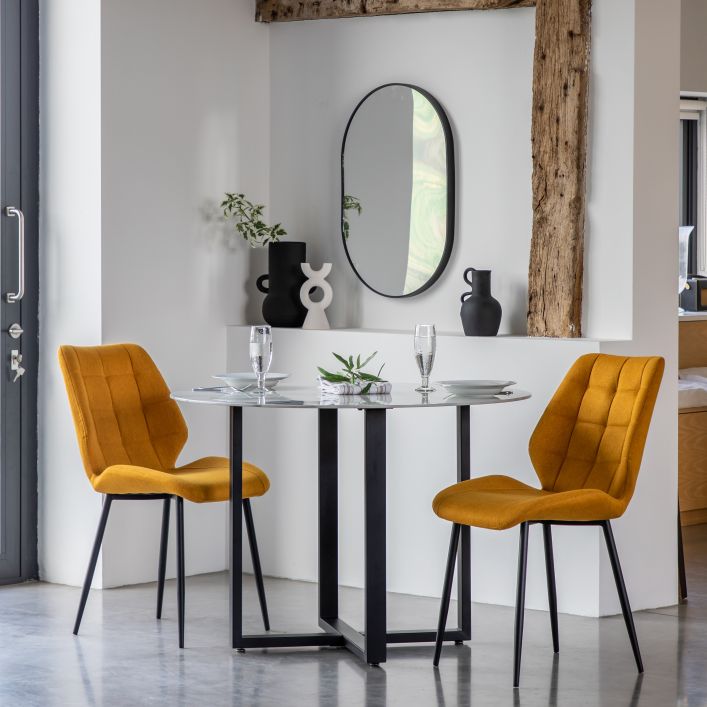 Gallery Direct Pair of Manford Dining Chairs in Saffron