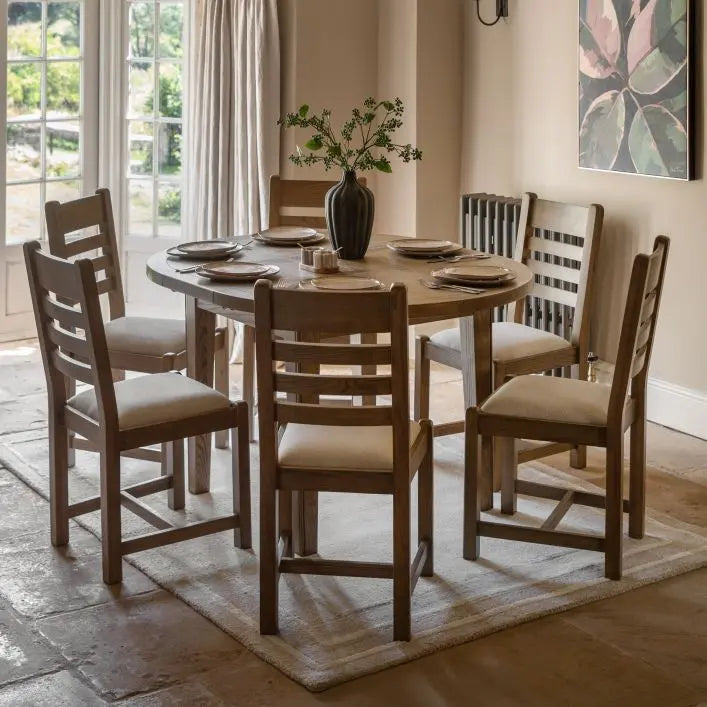 Gallery Direct Hardwick Round Extending Dining Table