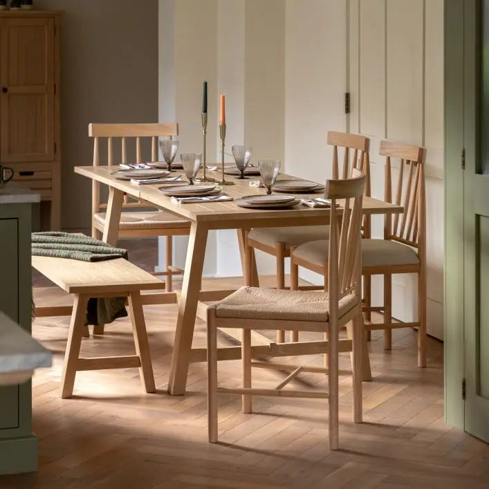 Gallery Direct Eton Extending Trestle Dining Table in Natural