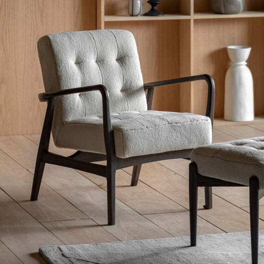 Gallery Direct Humber Armchair in Cream Faux Sheepskin