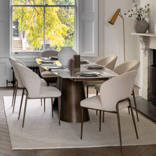 Gallery Direct Bresso Dining Table - Bronze