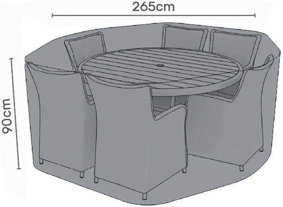 LifestyleGarden Premium Furniture Cover for 6 Seat Round Dining set