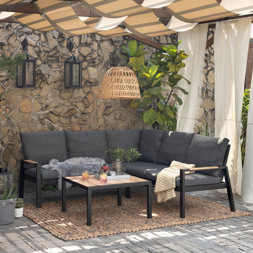 LifestyleGarden Panama Dark 80cm Corner Set