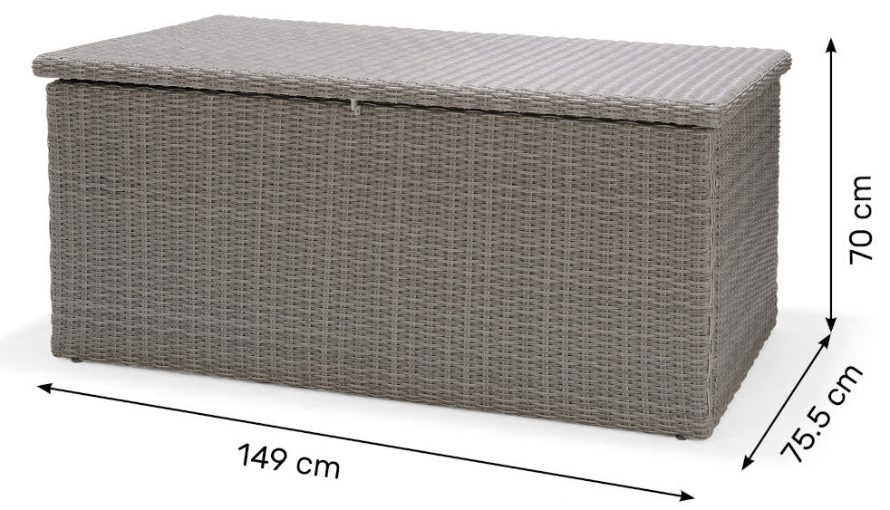 LifestyleGarden Bermuda Cushion Box with Box Liner in Grey