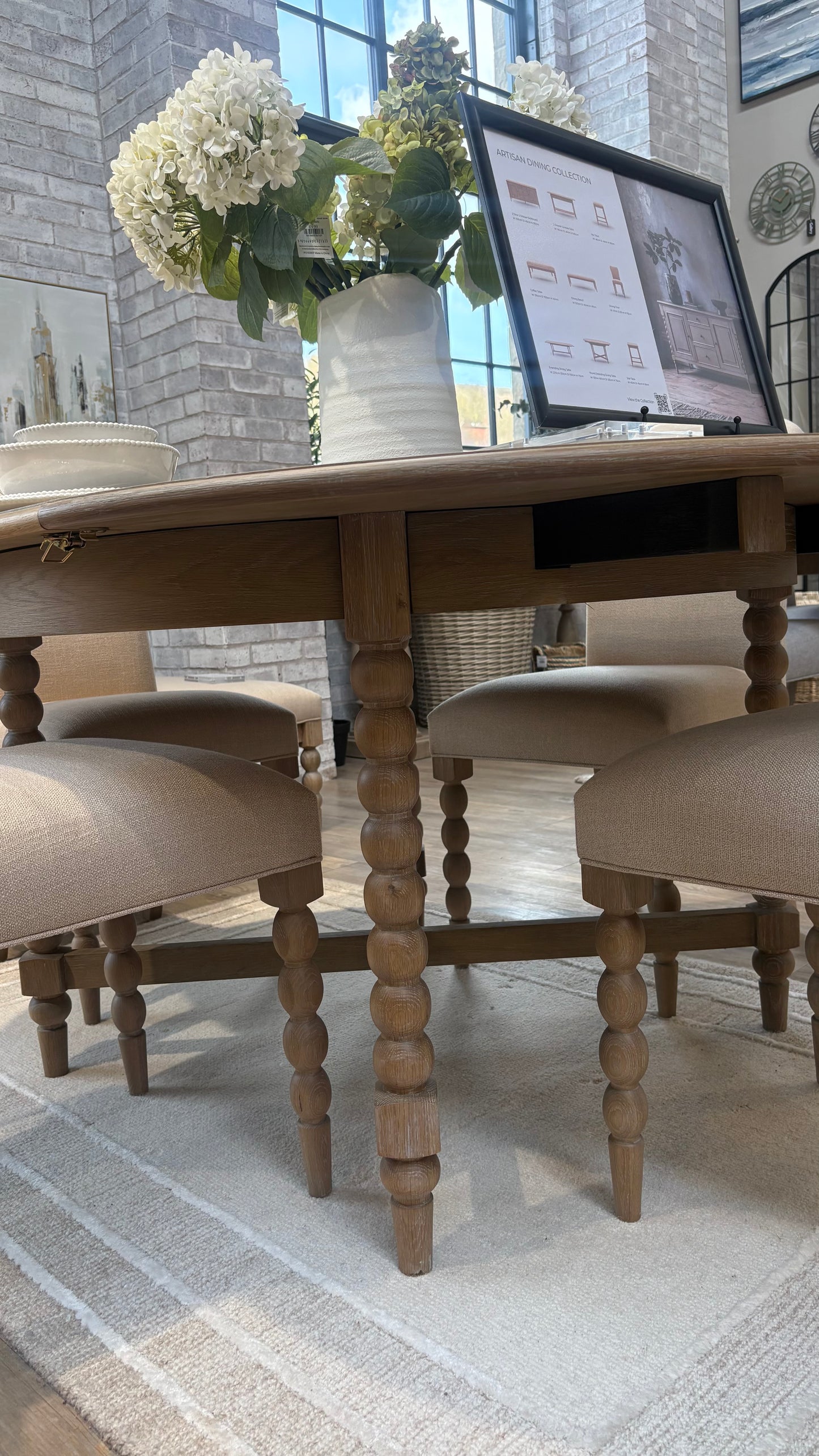Gallery Direct Artisan Round Extending Dining Table