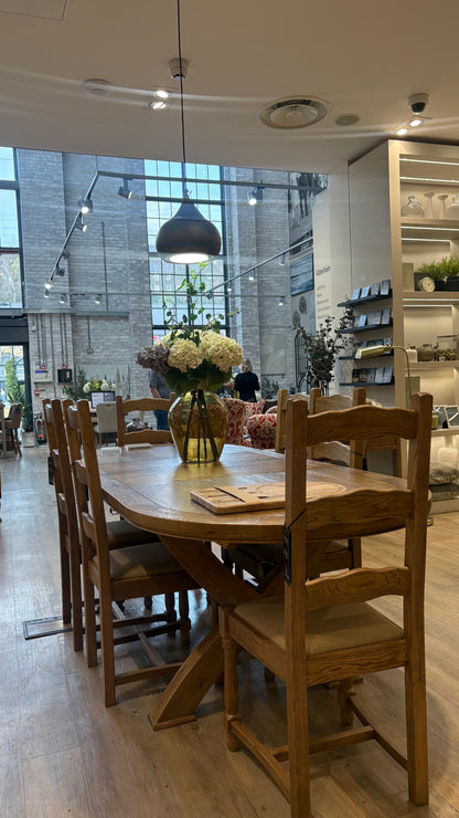 Carlton Furniture Copeland 1800 Cross Leg Oval Extending Dining Table