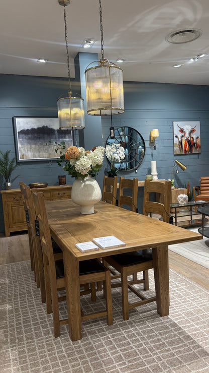 Carlton Furniture Rustic Manor 1800×900 Extending Dining Table