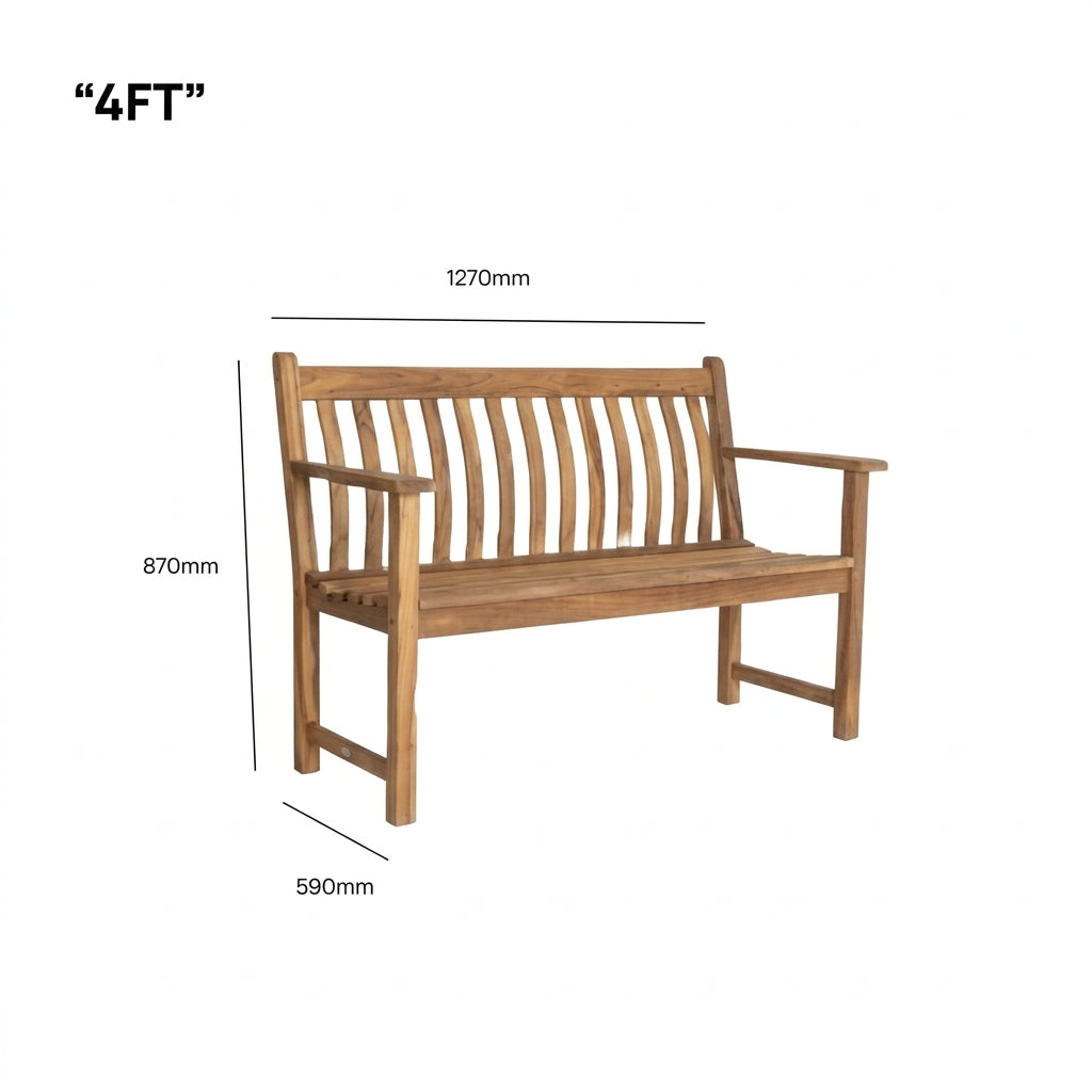 Alexander Rose Albany Broadfield 4ft Garden Bench