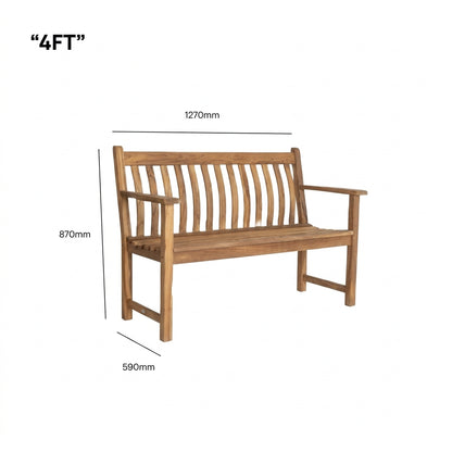 Alexander Rose Albany Broadfield 4ft Garden Bench
