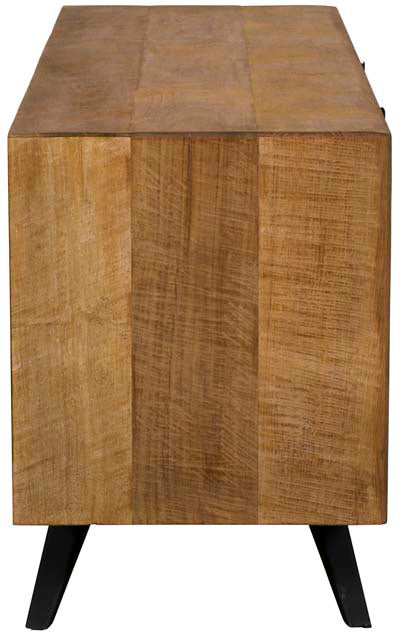 Baker Camden TV Unit crafted from an oak wood with black metal legs