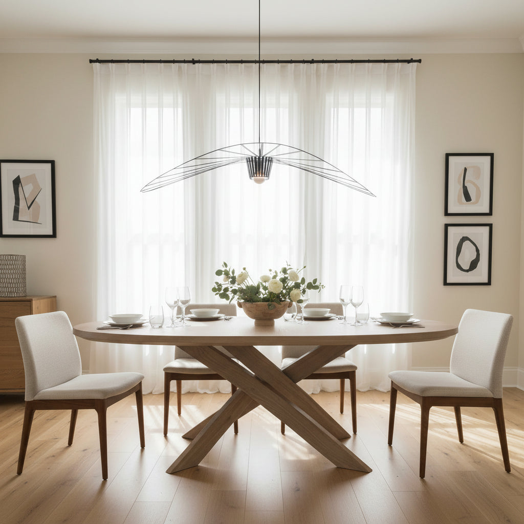 Carlton Furniture Barkington 2400 Oval Dining Table with spider leg base, in beautiful oak wood tones and can seat 6-8 people comfortably