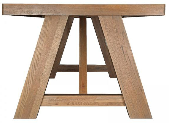Carlton Furniture Monastery Refectory 2.2m Dining Table in solid oak wood with a refectory style trestle base