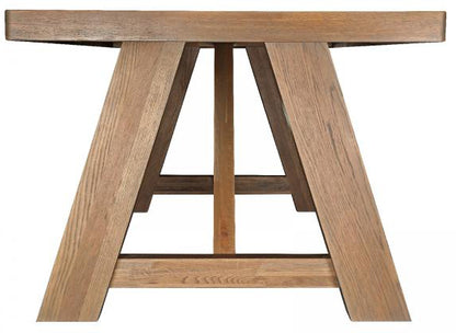 Carlton Furniture Monastery Refectory 2.2m Dining Table in solid oak wood with a refectory style trestle base