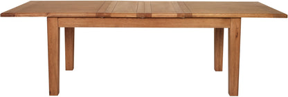 Carlton Furniture Rustic Manor 1800×900 Extending Dining Table with a warm oak finish, seats 6-8 when fully extended