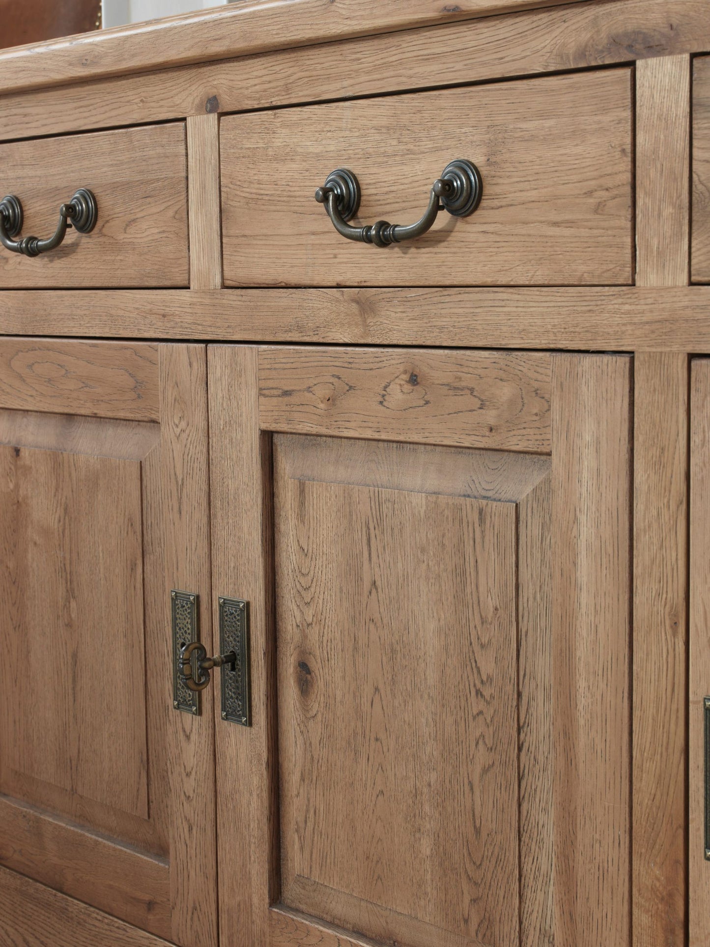 Carlton Furniture Rustic Manor 3 Door Sideboard with 3 top drawers in a warm toned solid oak wood