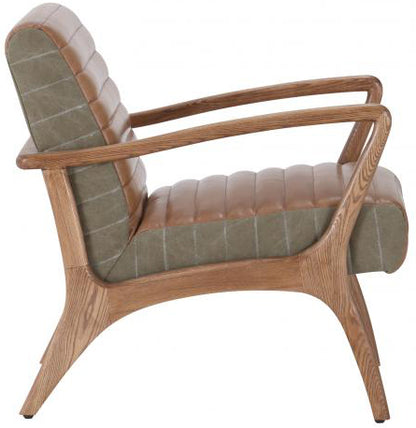 Carlton Furniture Wilton Relax Chair  is a low profile occasion chair with exposed wooden frame and cushioned leather upholstered seating