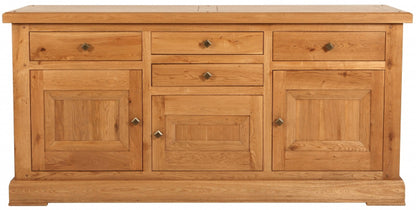 Carlton Furniture Windermere Lyon 3 Door Sideboard features 4 drawers and 3 cupboards for plenty of storage options