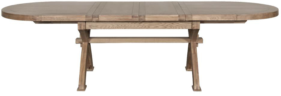 Carlton Furniture Windermere Oval cross-Leg Extending Dining Table, crafted from natural oak 