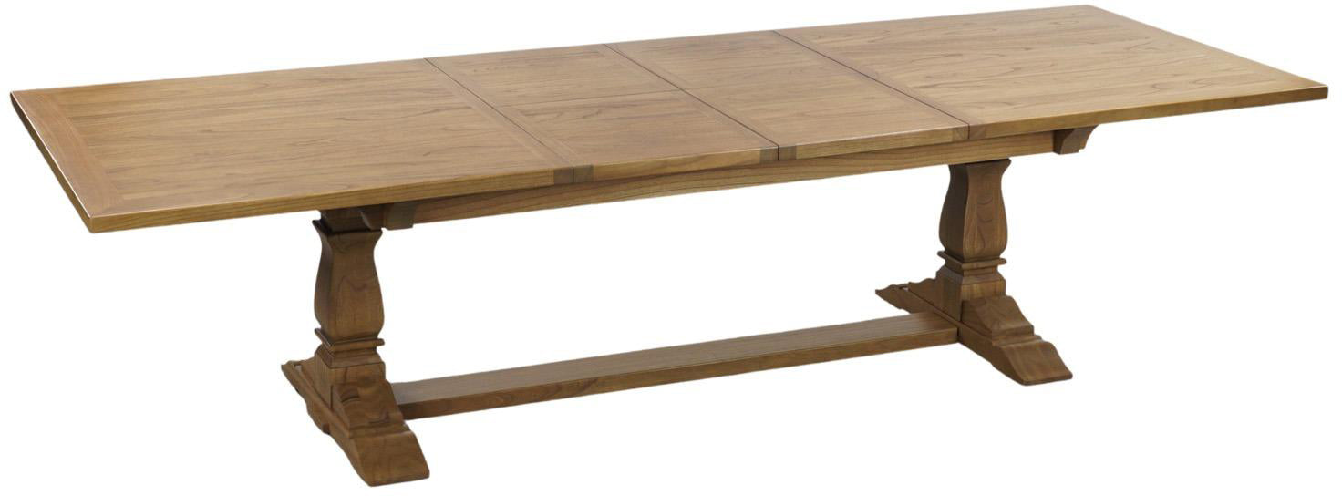 Carlton Furniture Windermere Small Monastery Extending Dining Table In a Natural Oak Finish, can seat 8-12 people