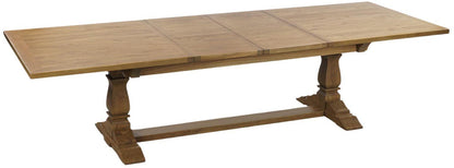 Carlton Furniture Windermere Small Monastery Extending Dining Table In a Natural Oak Finish, can seat 8-12 people