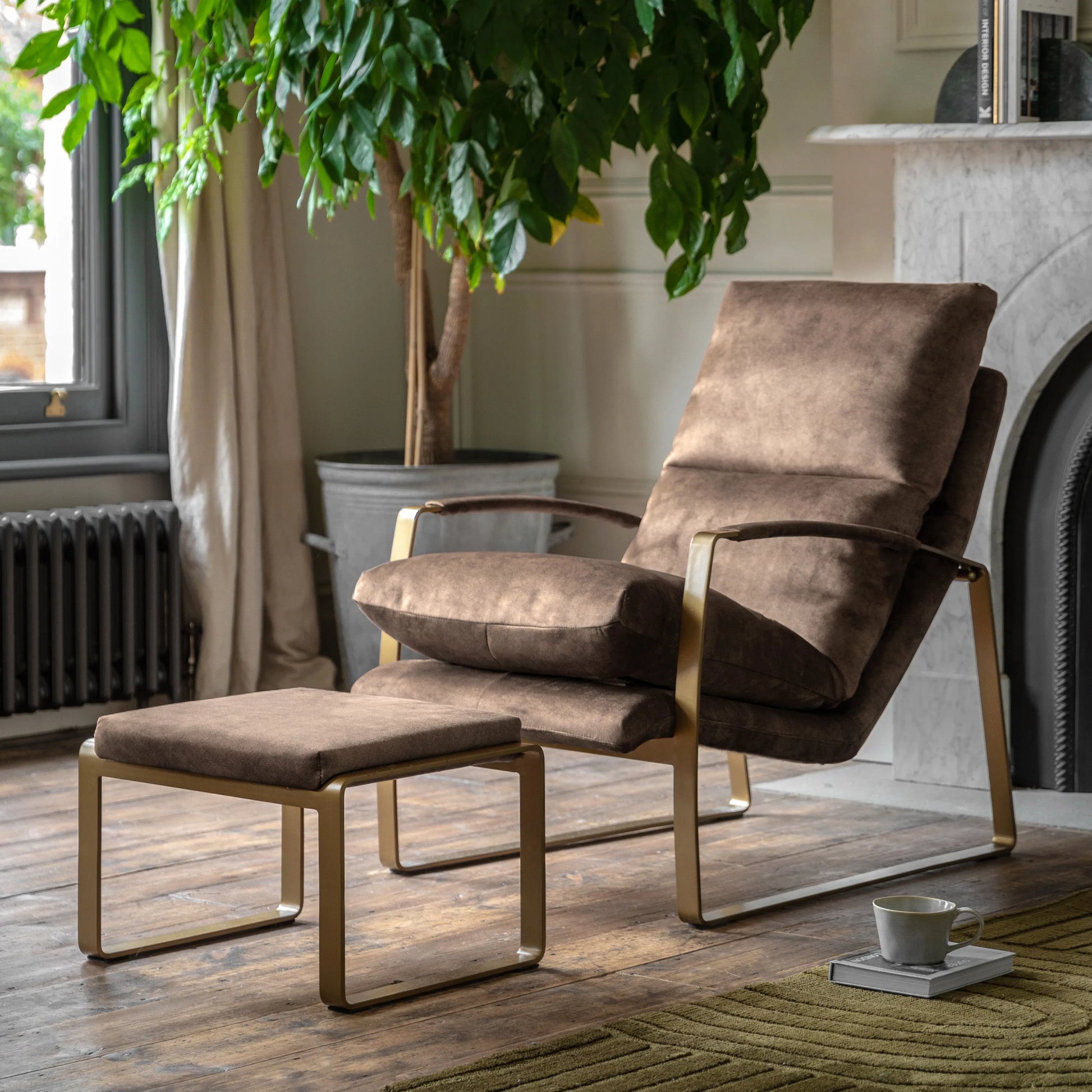 Gallery Direct Fabien Lounge Chair in Mineral