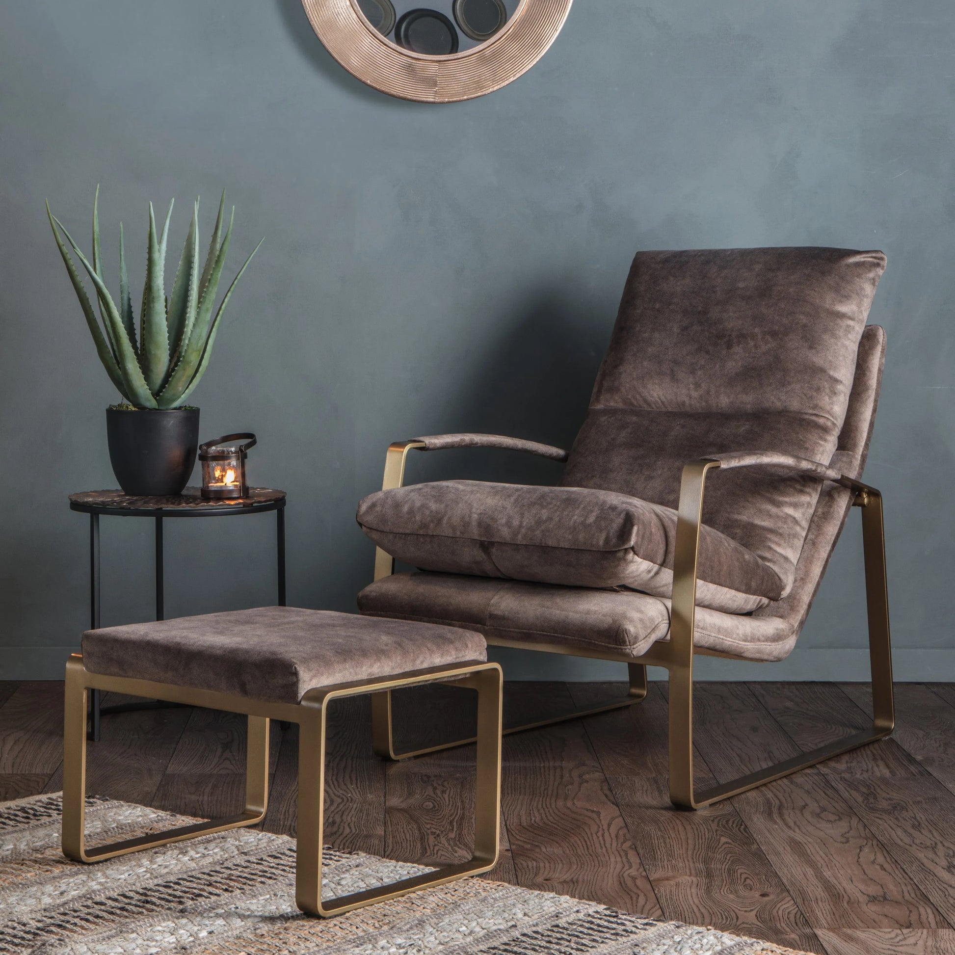 Gallery Direct Fabien Lounge Chair in Mineral