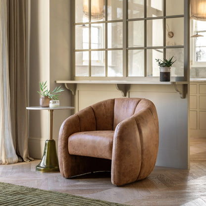 Gallery Direct Atella Tub Chair in Antique Tan