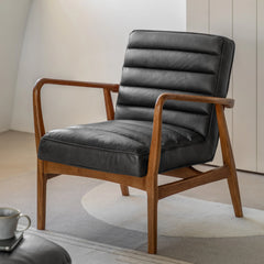 Gallery Direct Datsun Armchair in Antique Ebony Leather